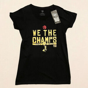 Toronto Raptors 47 We The Champs Tee Womens Large NBA 2019 Champions T-Shirt